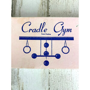 Vintage 1943 Wooden Nursery Cradle Gym Mobile Rare Childhood Collectible Mint